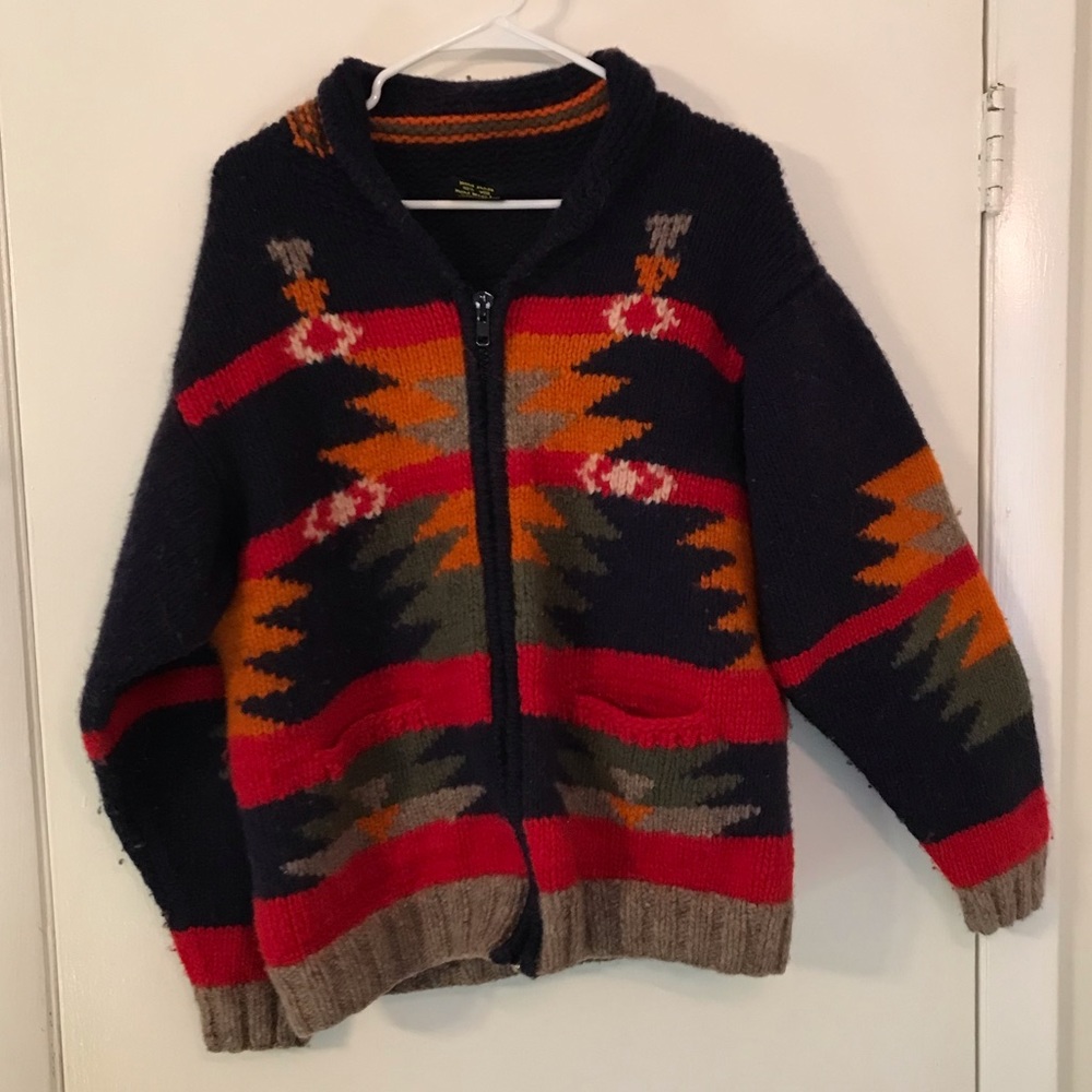Handmade Ecuadorian Wool Sweater Large